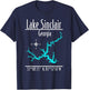 Modern Lake Sinclair - Georgia T-Shirt - T-Shirt | Navy