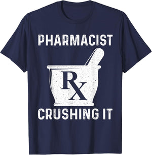 Funny Pharmacist Design Women Pharmacy Technician T-Shirt - T-Shirt | Navy