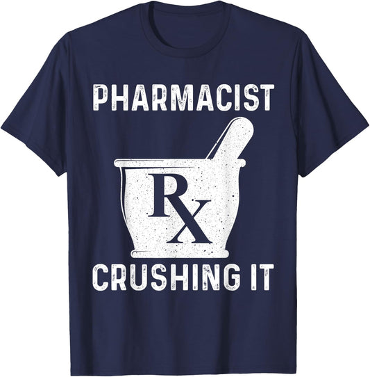 Funny Pharmacist Design Women Pharmacy Technician T-Shirt - T-Shirt | Navy
