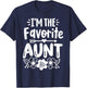 Auntie Aunt Squad Co. Women's Favorite Aunt T-Shirt - T-Shirt | Navy
