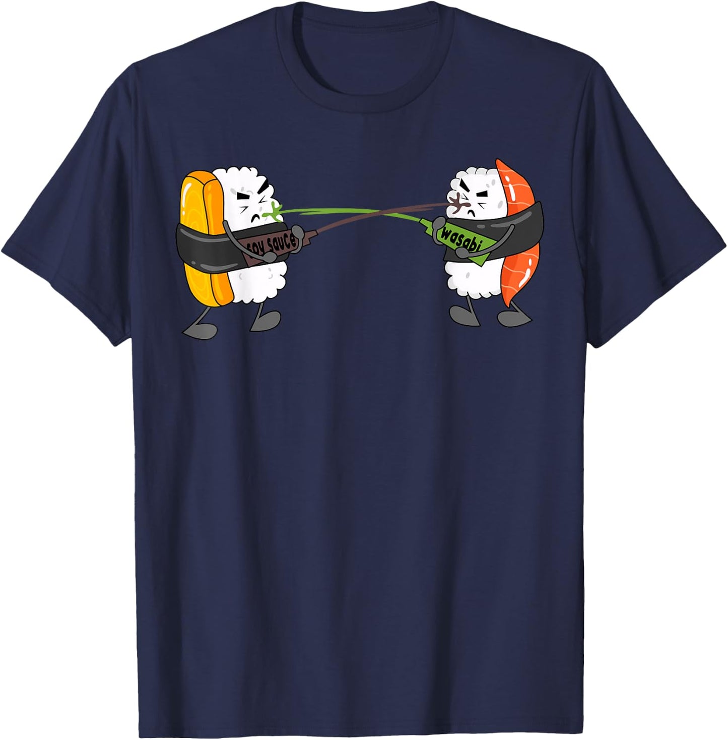 Wasabi Sushi Japanese Horseradish Spicy Paste Condiments T-Shirt - T-Shirt | Navy
