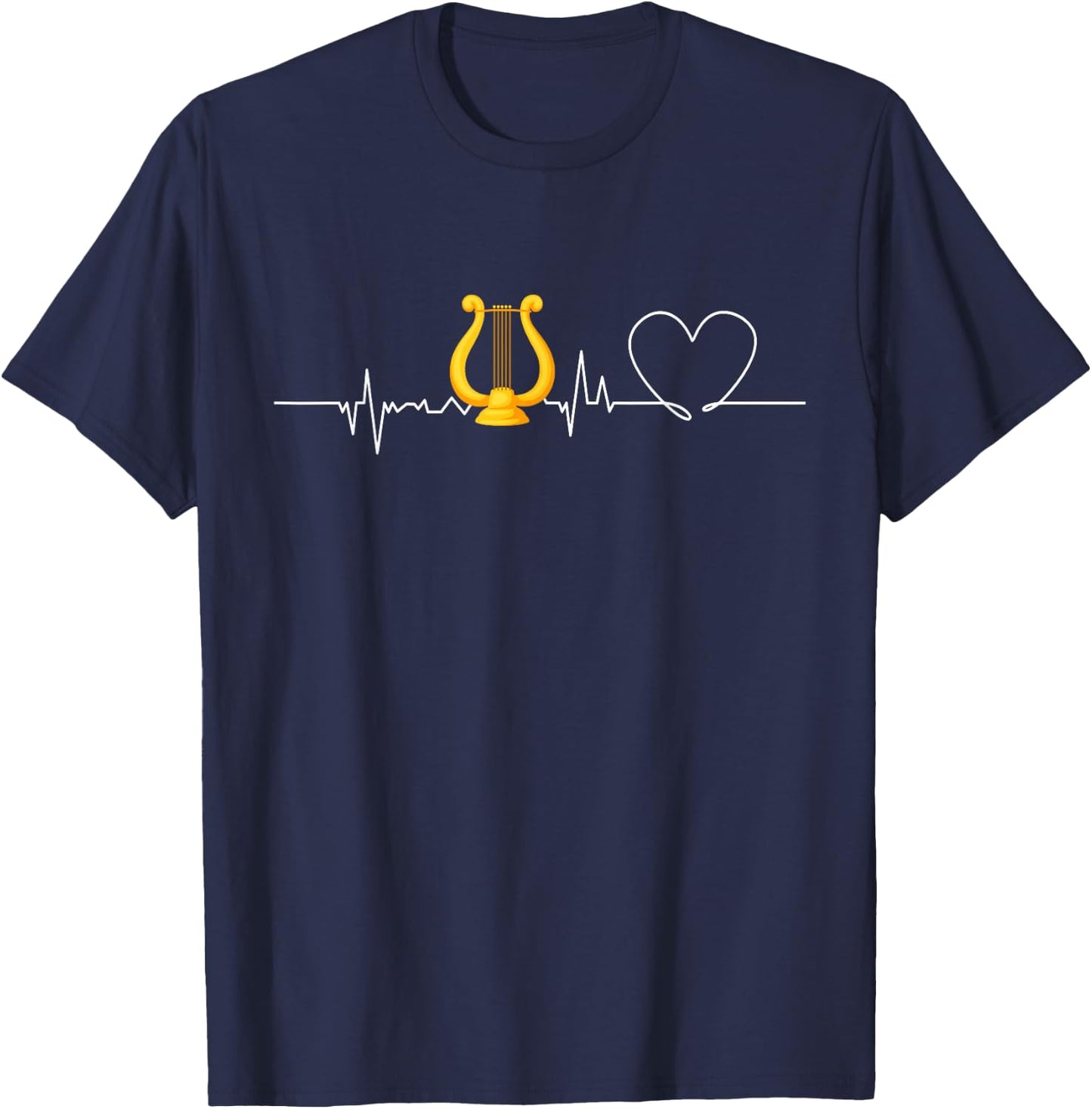 Love lyre women Shirt lyre music Lovers men, kids and girls T-Shirt - T-Shirt | Navy
