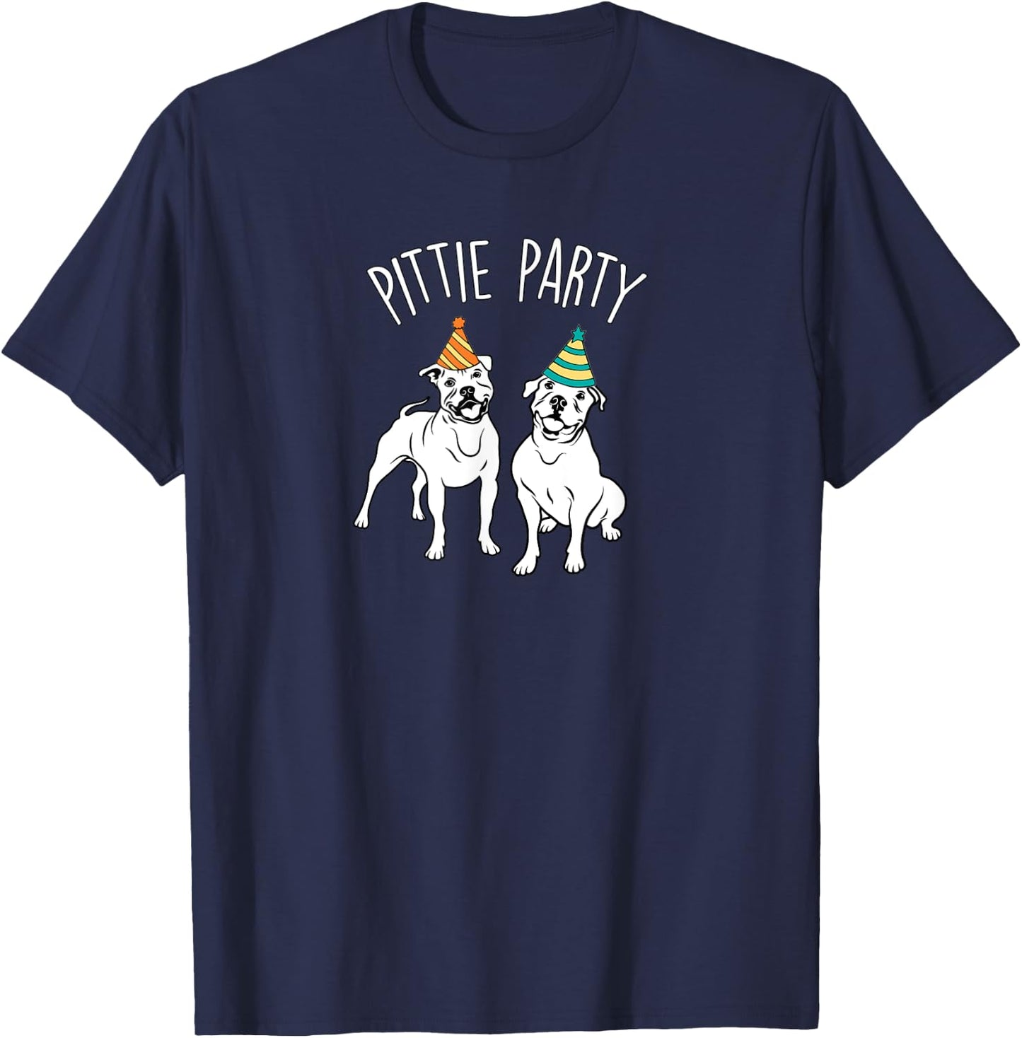 Cute Pitbull Party Dog Lover Men Women Kids T-Shirt - T-Shirt | Navy