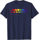 Disney Pixar Repeating Rainbow Pixar Logo T-Shirt - T-Shirt | Navy
