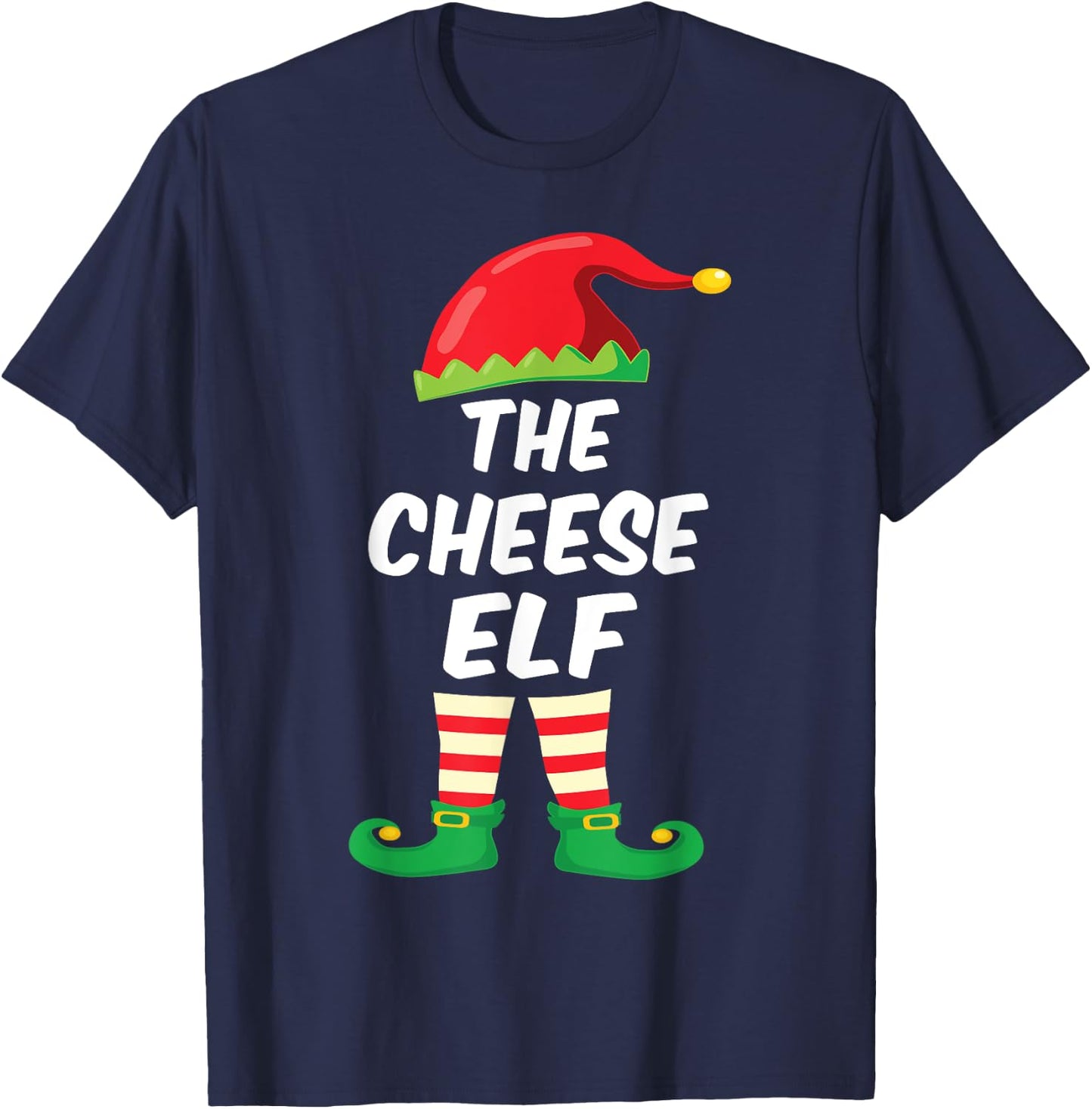 The Cheese Elf Family Matching Funny Christmas Costume T-Shirt - T-Shirt | Navy