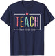 Cute Teacher Life Teach Them to Be Kind School Mom Teachers T-Shirt - T-Shirt | Navy