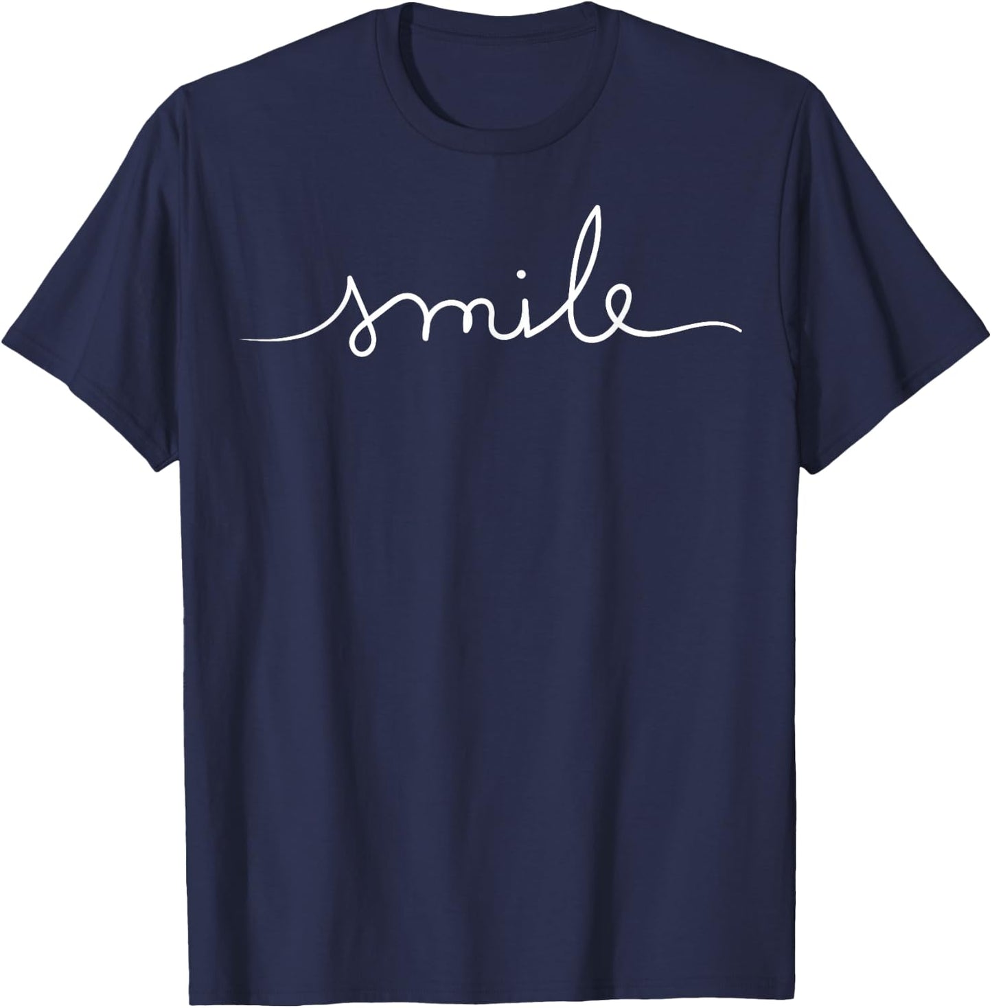 Happy Face with Smile T-Shirt - T-Shirt | Navy