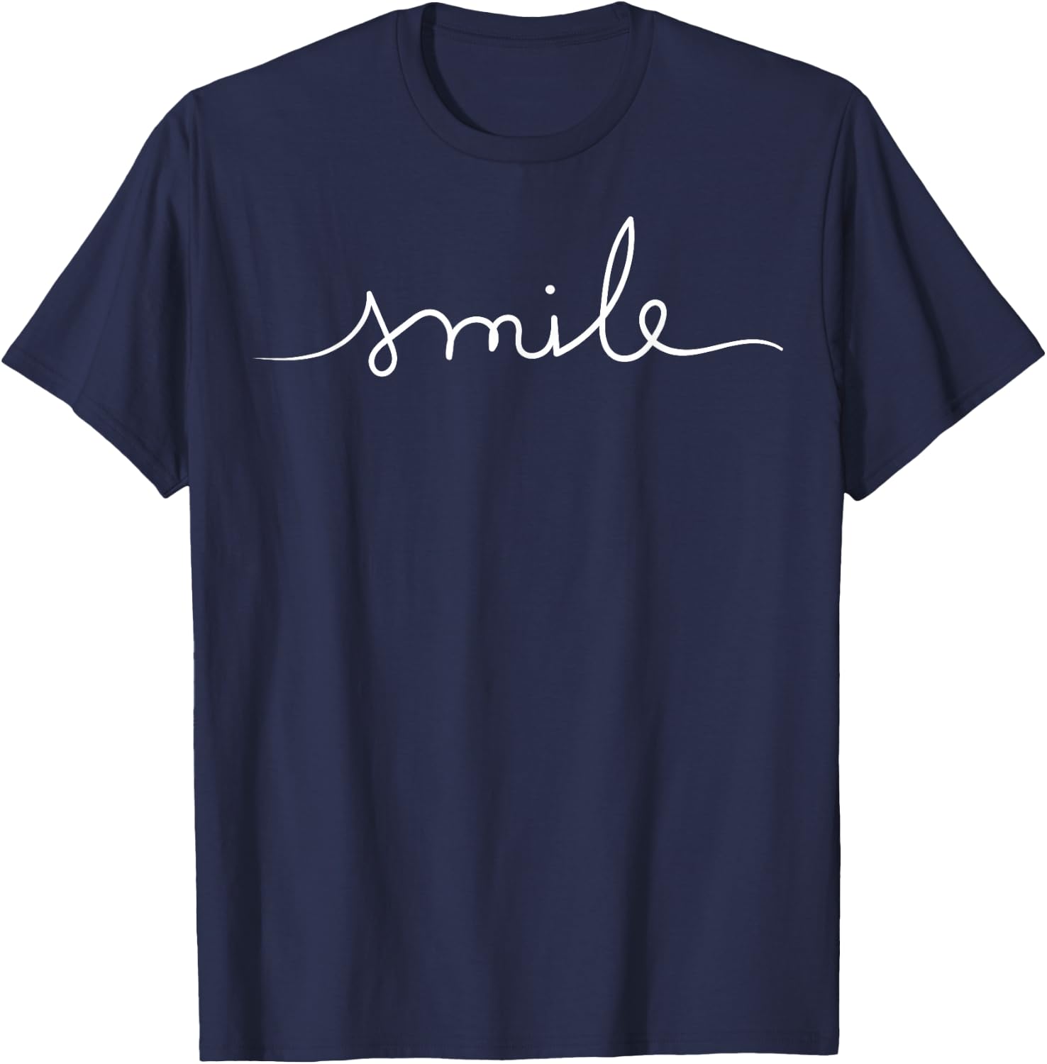 Happy Face with Smile T-Shirt - T-Shirt | Navy