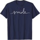 Happy Face with Smile T-Shirt - T-Shirt | Navy