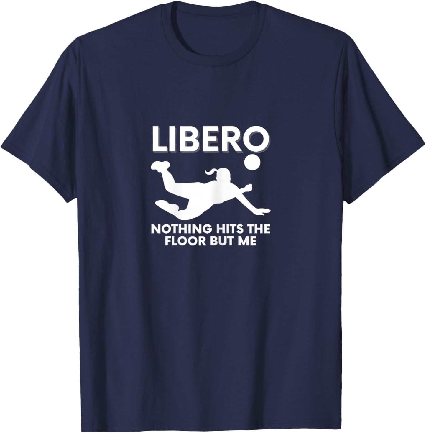 Back Row Boss: Libero Style Volleyball T-Shirt - T-Shirt | Navy