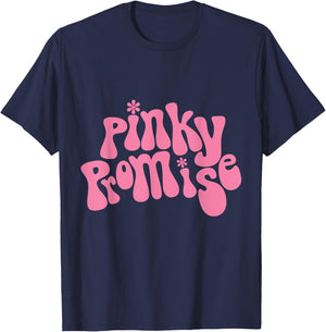 Pinky Promise, Best Friend Pinky Promise BFF Bestie T-Shirt - T-Shirt | Navy