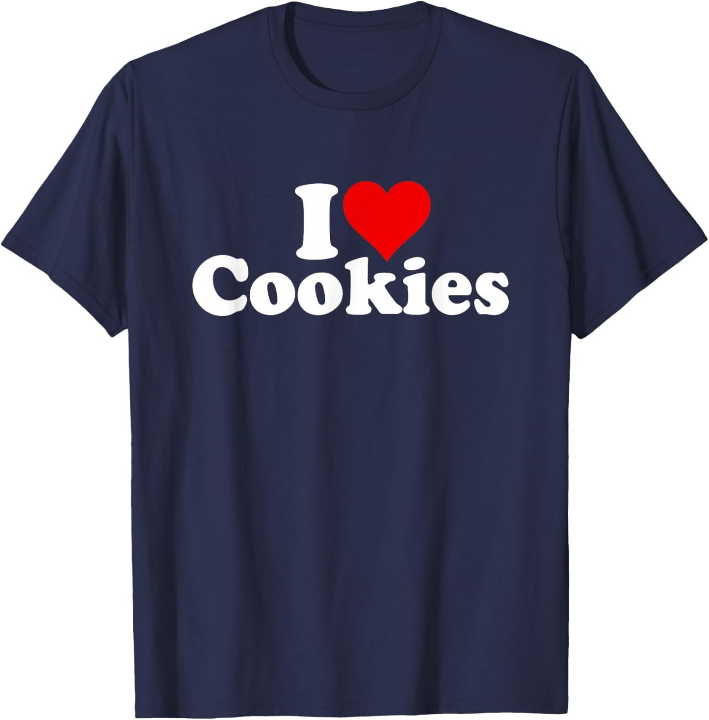 I Love Heart Cookies T-Shirt - T-Shirt | Navy