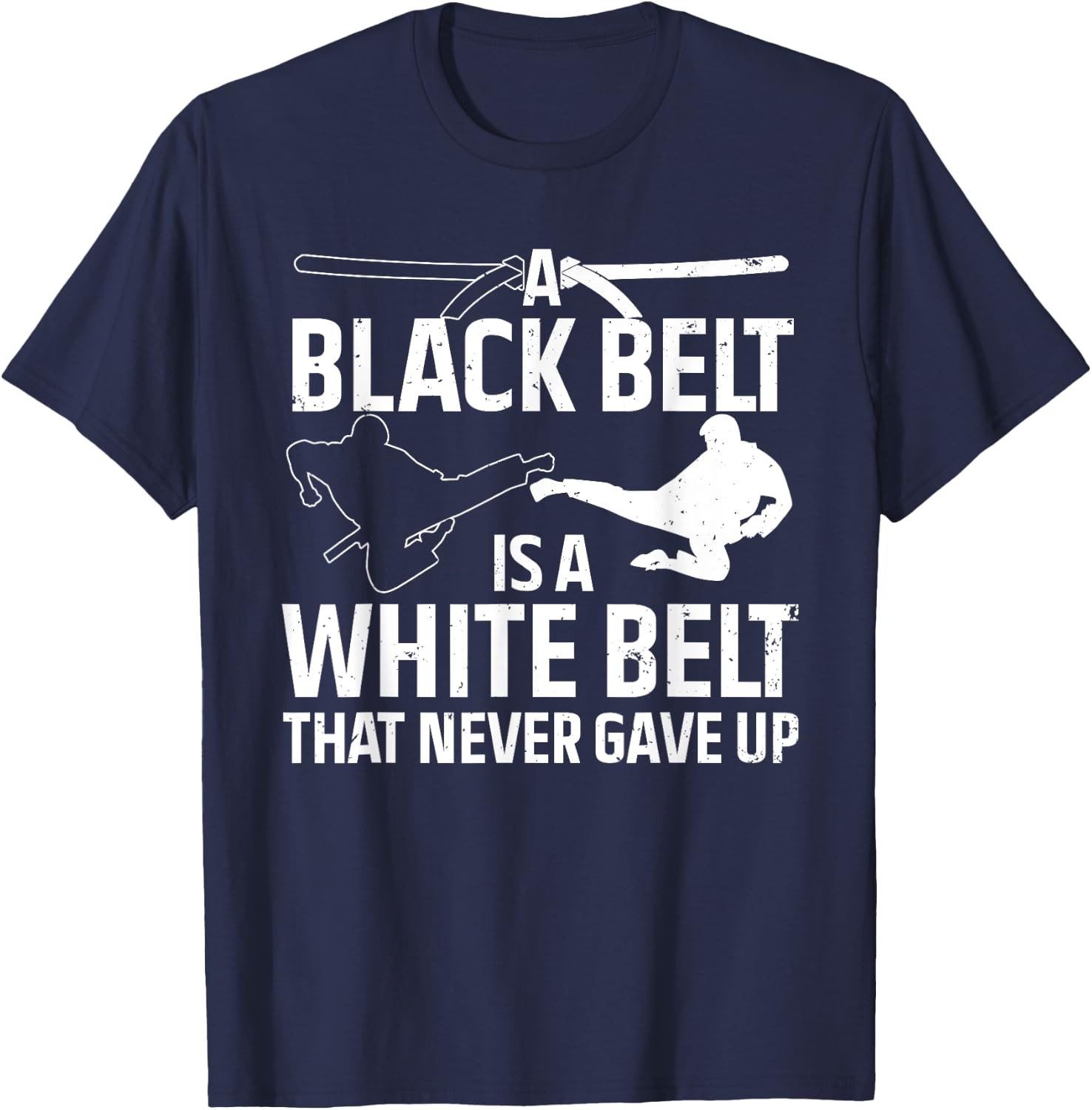 Funny Karate Design Women Black Belt Martial Arts T-Shirt - T-Shirt | Navy