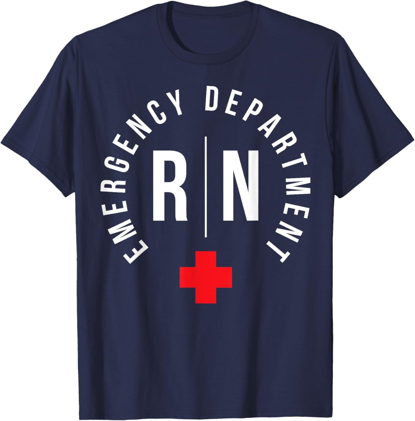 ER Nursing For Proud Emergency Nurse -Adults Black Short Sleeve Classic Fit T-Shirt - T-Shirt | Navy