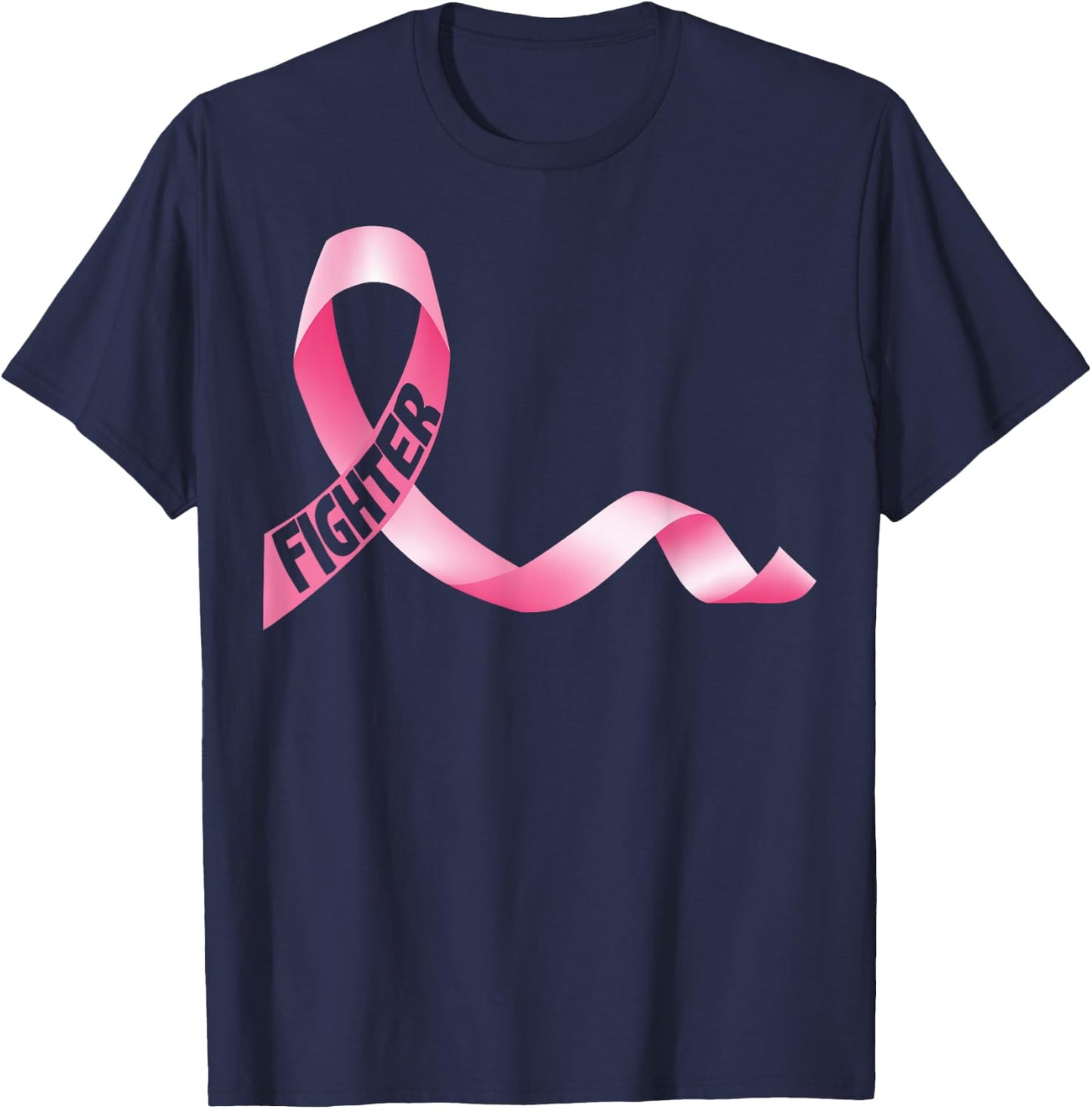Delightfully Different World Breast Cancer Fighter - -Adults, Black, Small, Short Sleeve T-Shirt - T-Shirt | Navy
