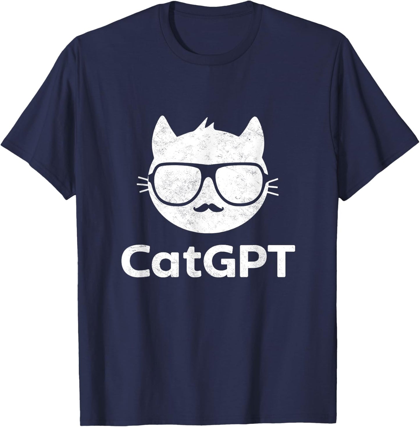 Cat GPT Ai Cat Geek Cat Lovers & Chat GPT Back To School T-Shirt - T-Shirt | Navy