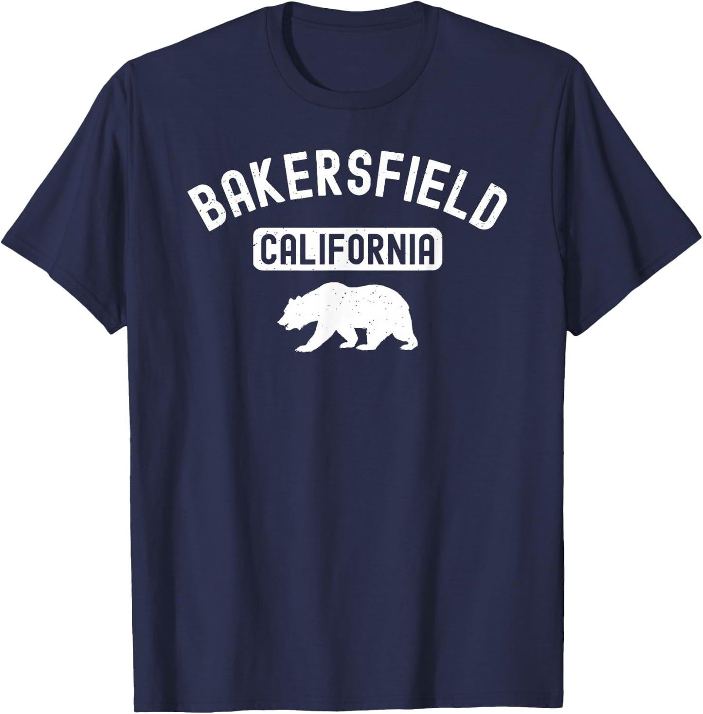 Bakersfield California Bear Retro Kern County Sequoia 661 T-Shirt - T-Shirt | Navy