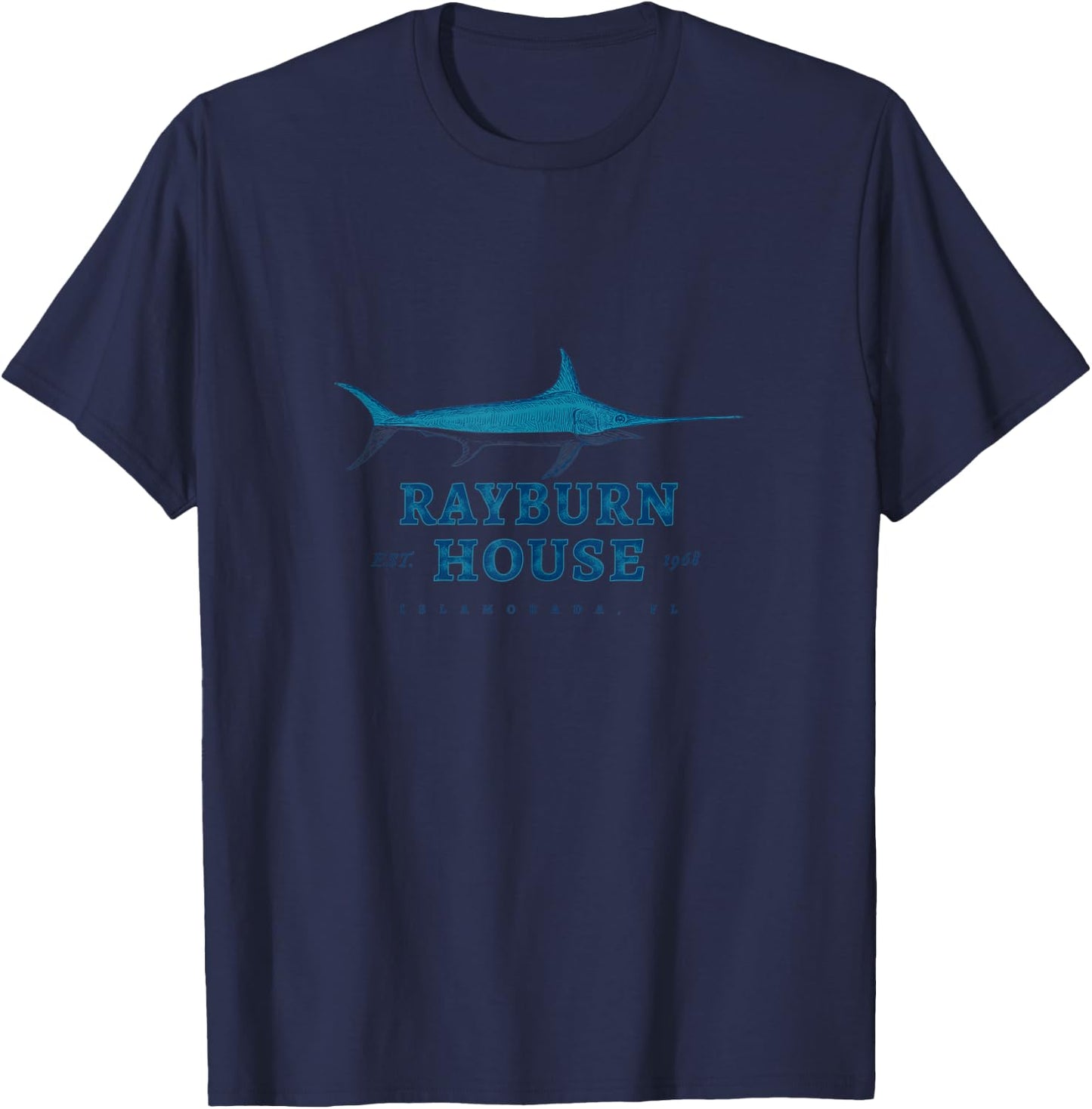 RAYBURN HOUSE Vintage Retro Funny Family Friends Fish T-Shirt - T-Shirt | Navy
