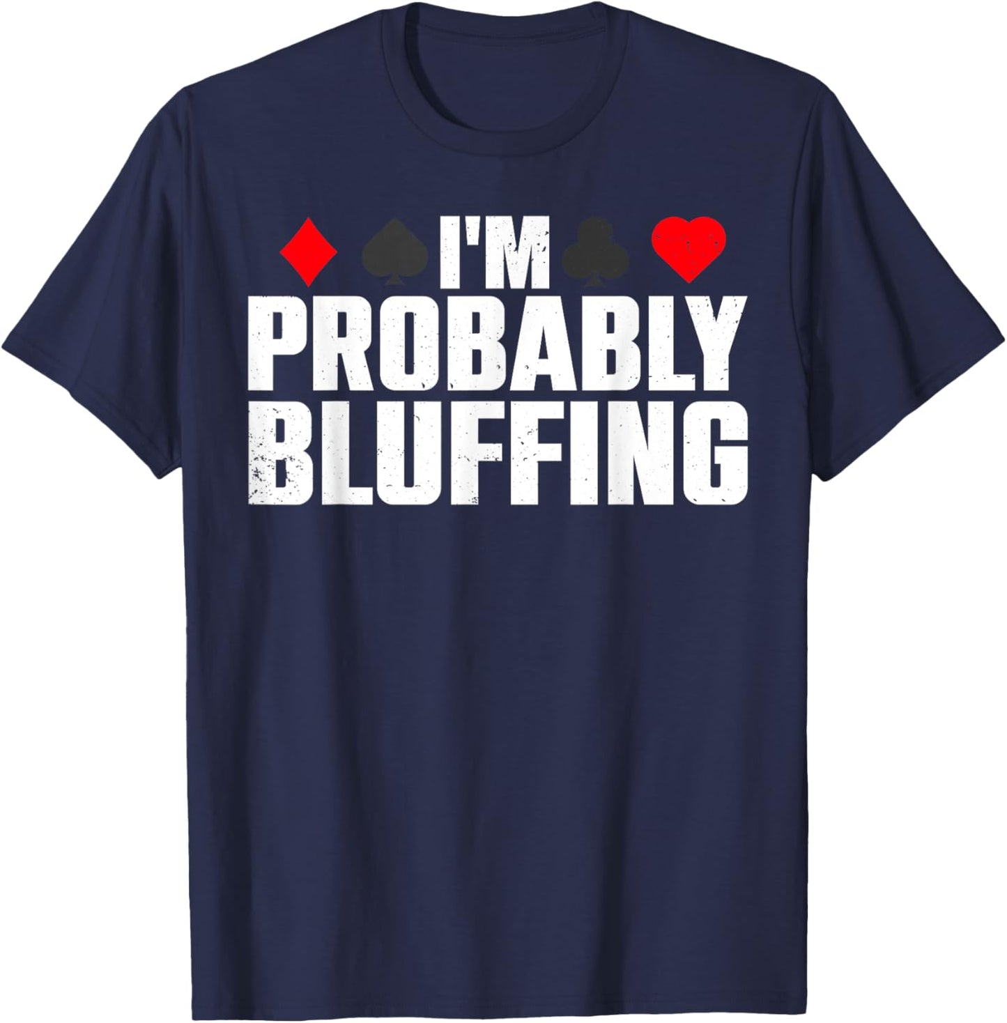 Funny Poker Lover Art Women Casino Play Card Gambler T-Shirt - T-Shirt | Navy