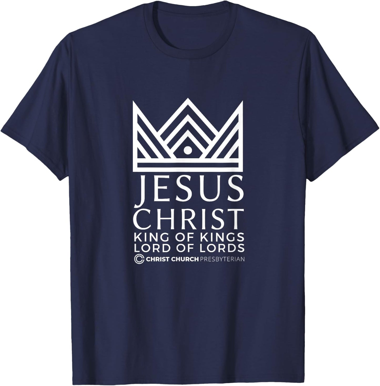 Christ Church Presbyterian Knoxville TN | King Front T-Shirt - T-Shirt | Navy
