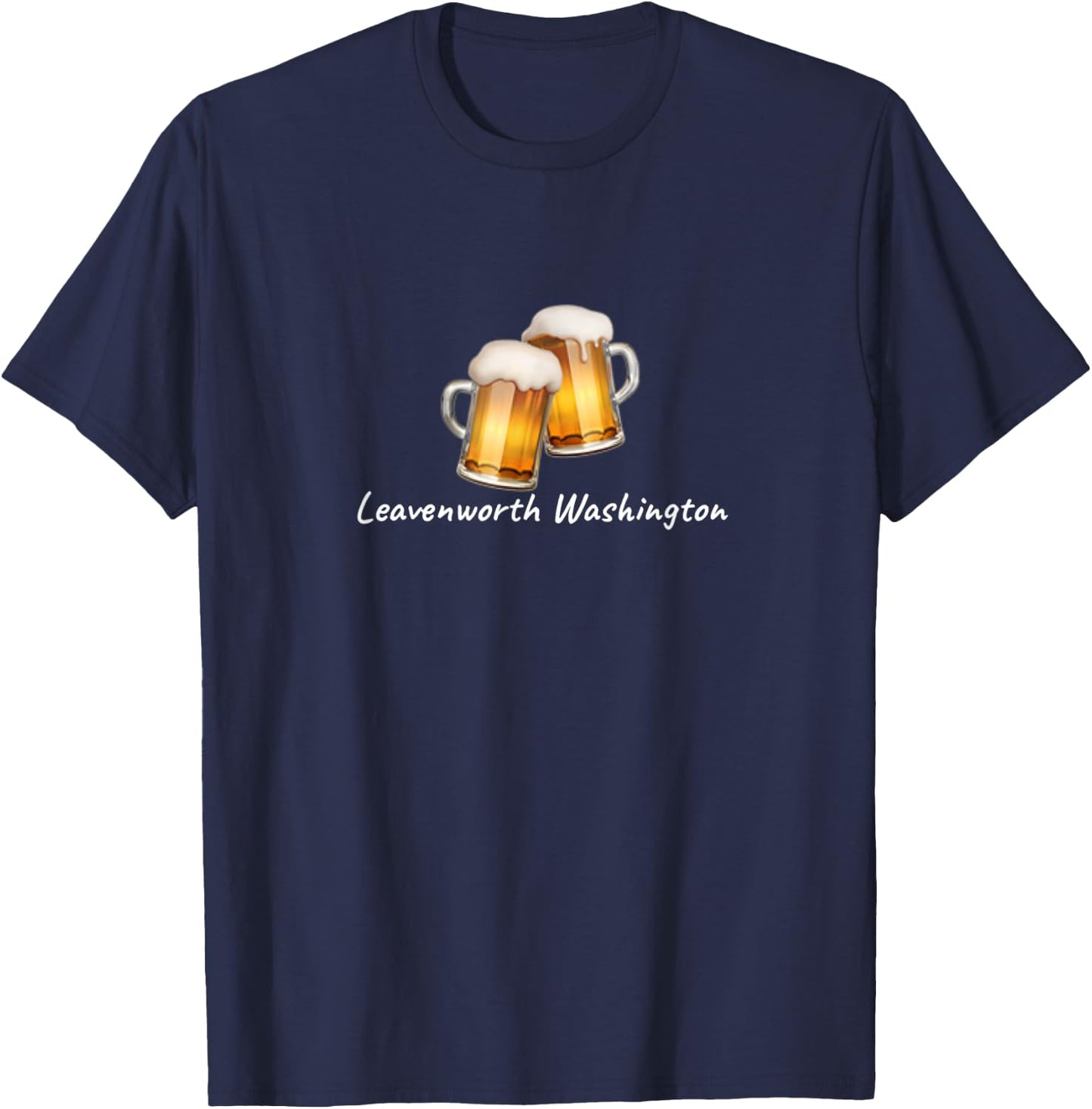 Leavenworth Washington | Beer T-Shirt - T-Shirt | Navy