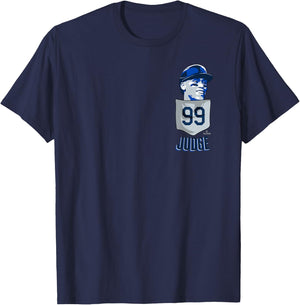 Aaron Judge New York Baseball Pocket MLBPA T-Shirt - T-Shirt | Navy