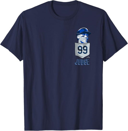 Aaron Judge New York Baseball Pocket MLBPA T-Shirt - T-Shirt | Navy
