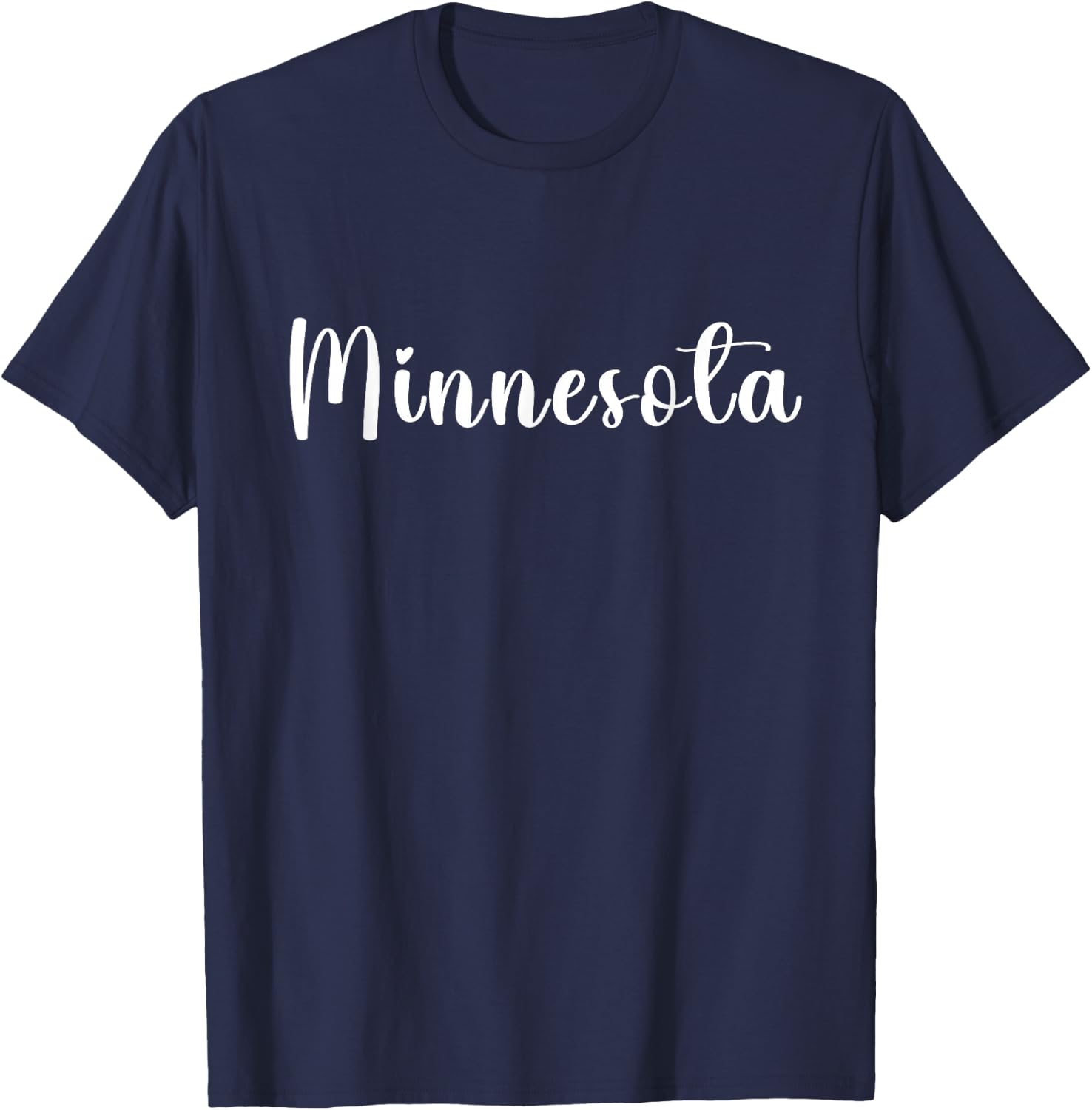 Minnesota Women Girls Cute Trendy Heart T-Shirt - T-Shirt | Navy