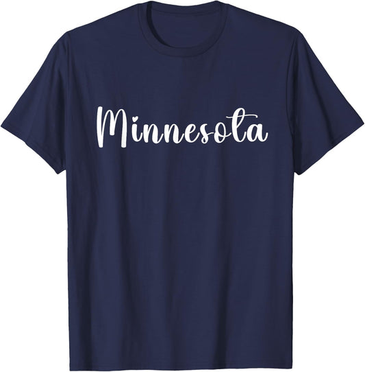 Minnesota Women Girls Cute Trendy Heart T-Shirt - T-Shirt | Navy