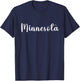 Minnesota Women Girls Cute Trendy Heart T-Shirt - T-Shirt | Navy