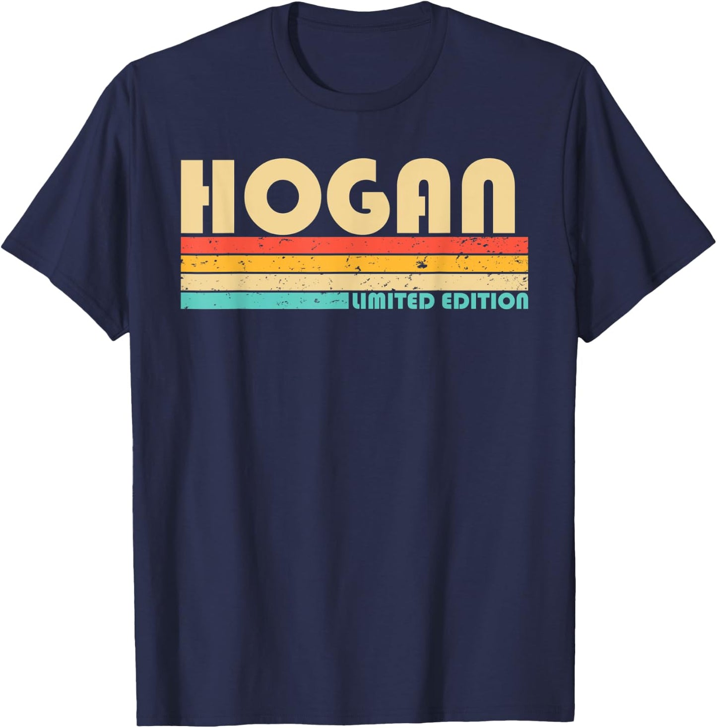 HOGAN Surname Funny Retro Vintage 80s 90s Birthday Reunion T-Shirt - T-Shirt | Navy