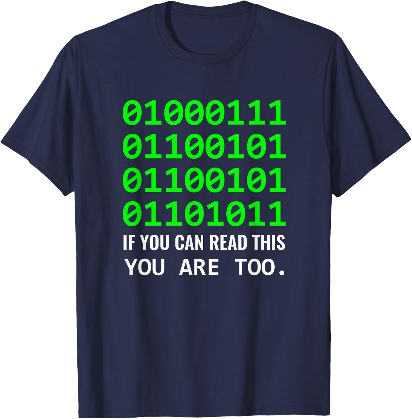 Geek Computer Binary Code Software Developer T-Shirt - T-Shirt | Navy