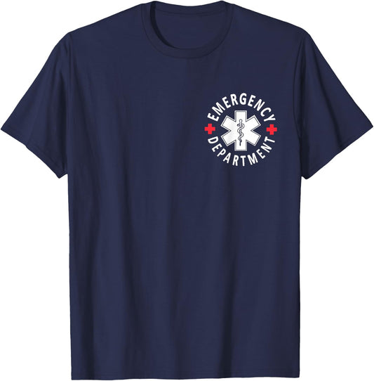Emergency Department Emergency Room Healthcare Nursing Nurse T-Shirt - T-Shirt | Navy