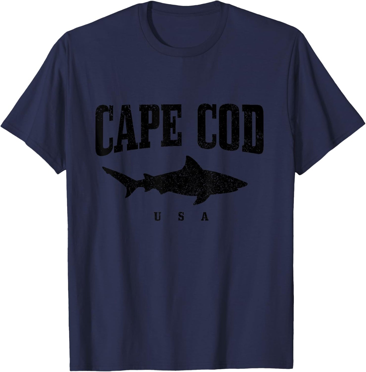 Cape Cod USA Great White Shark Cage Diving Vintage T-Shirt - T-Shirt | Navy