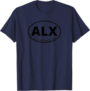 ALX Alexandria Virginia Local Old Town VA Vacation Souvenir T-Shirt - T-Shirt | Navy