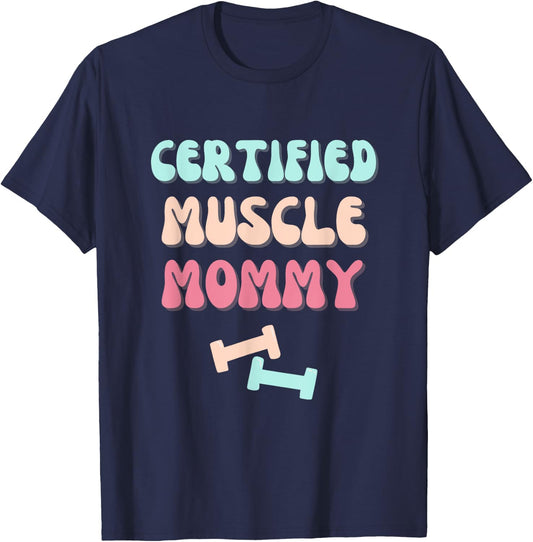 Groovy Certified Muscle Mommy Pump Cover für Damen T-Shirt - T-Shirt | Navy