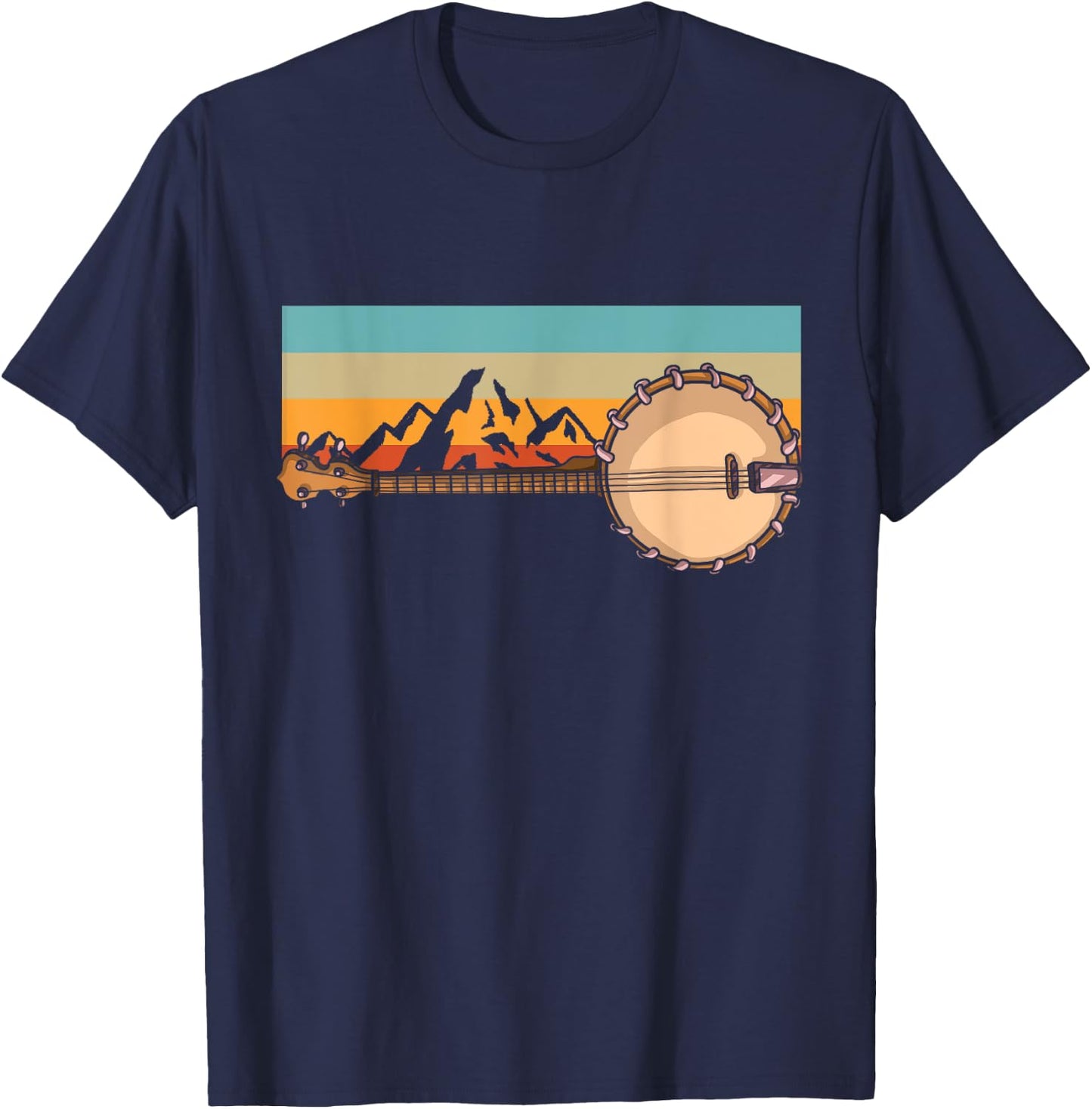 Banjo Bluebird Tennesse Mandolin Bluegrass T-Shirt - T-Shirt | Navy