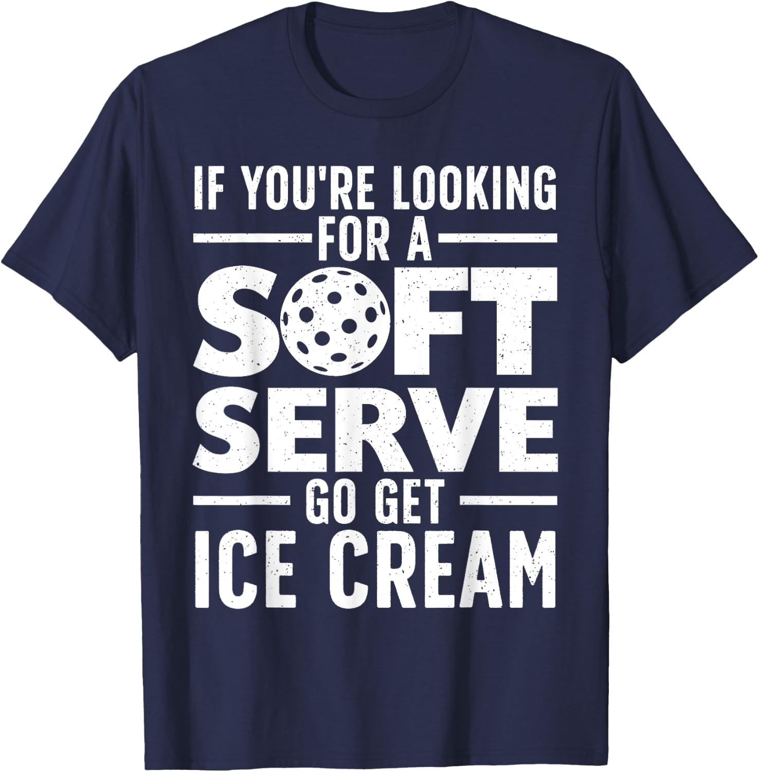 Cool Pickleball Women Pickle Ball Player Soft Serve T-Shirt - T-Shirt | Navy