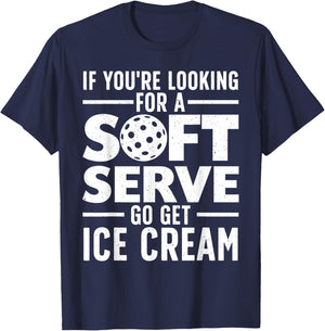 Cool Pickleball Women Pickle Ball Player Soft Serve T-Shirt - T-Shirt | Navy
