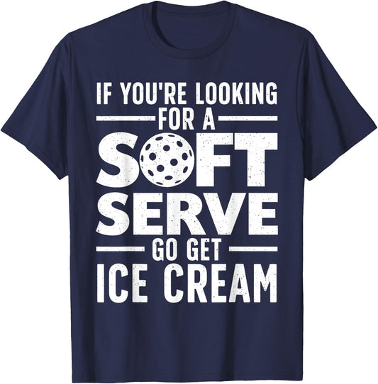 Cool Pickleball Women Pickle Ball Player Soft Serve T-Shirt - T-Shirt | Navy