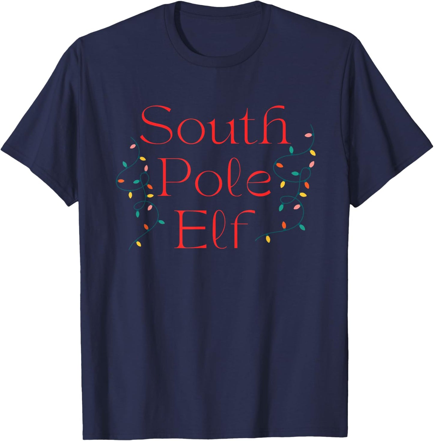 Holiday South Pole Elf Funny Christmas T-Shirt - T-Shirt | Navy