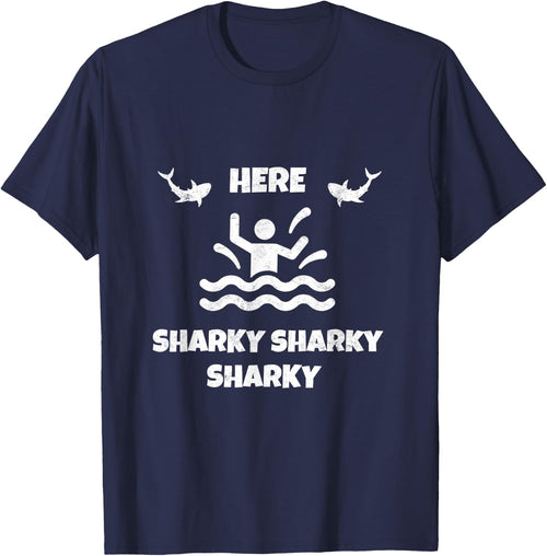 Here Sharky Sharky Fisherman Shark Deep Sea Fishing Angler