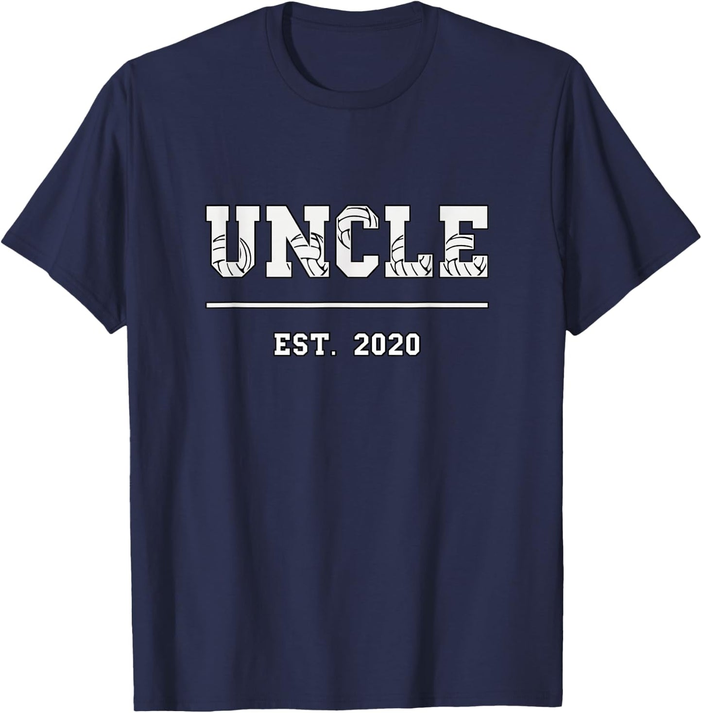 Uncle Est. 2020 Funny Sports Year Established Uncle Retro T-Shirt - T-Shirt | Navy