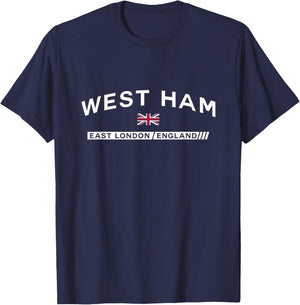 West Ham Town of East London, England UK T-Shirt - T-Shirt | Navy