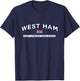 West Ham Town of East London, England UK T-Shirt - T-Shirt | Navy