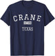 Crane Texas TX Vintage T-Shirt - T-Shirt | Navy
