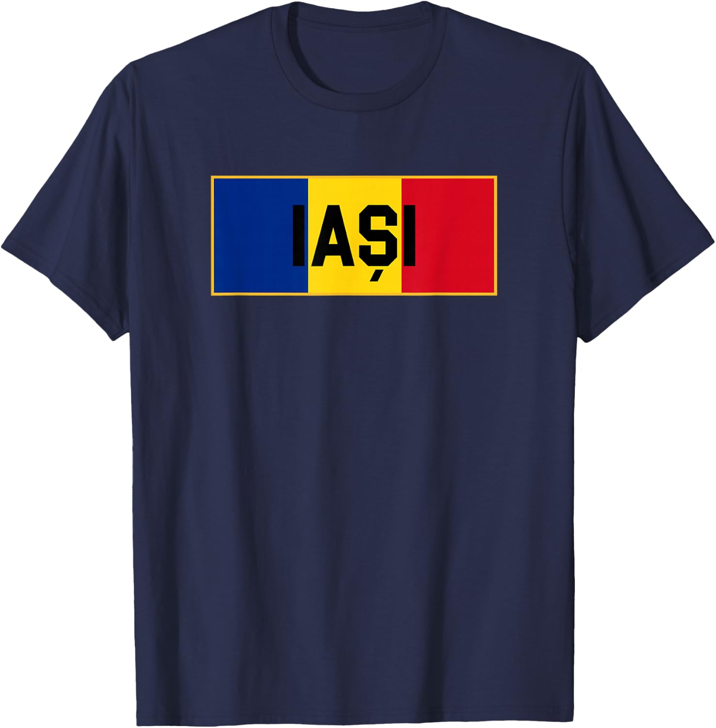 Iasi Romania Flag Romanian Pride Te iubesc T-Shirt - T-Shirt | Navy