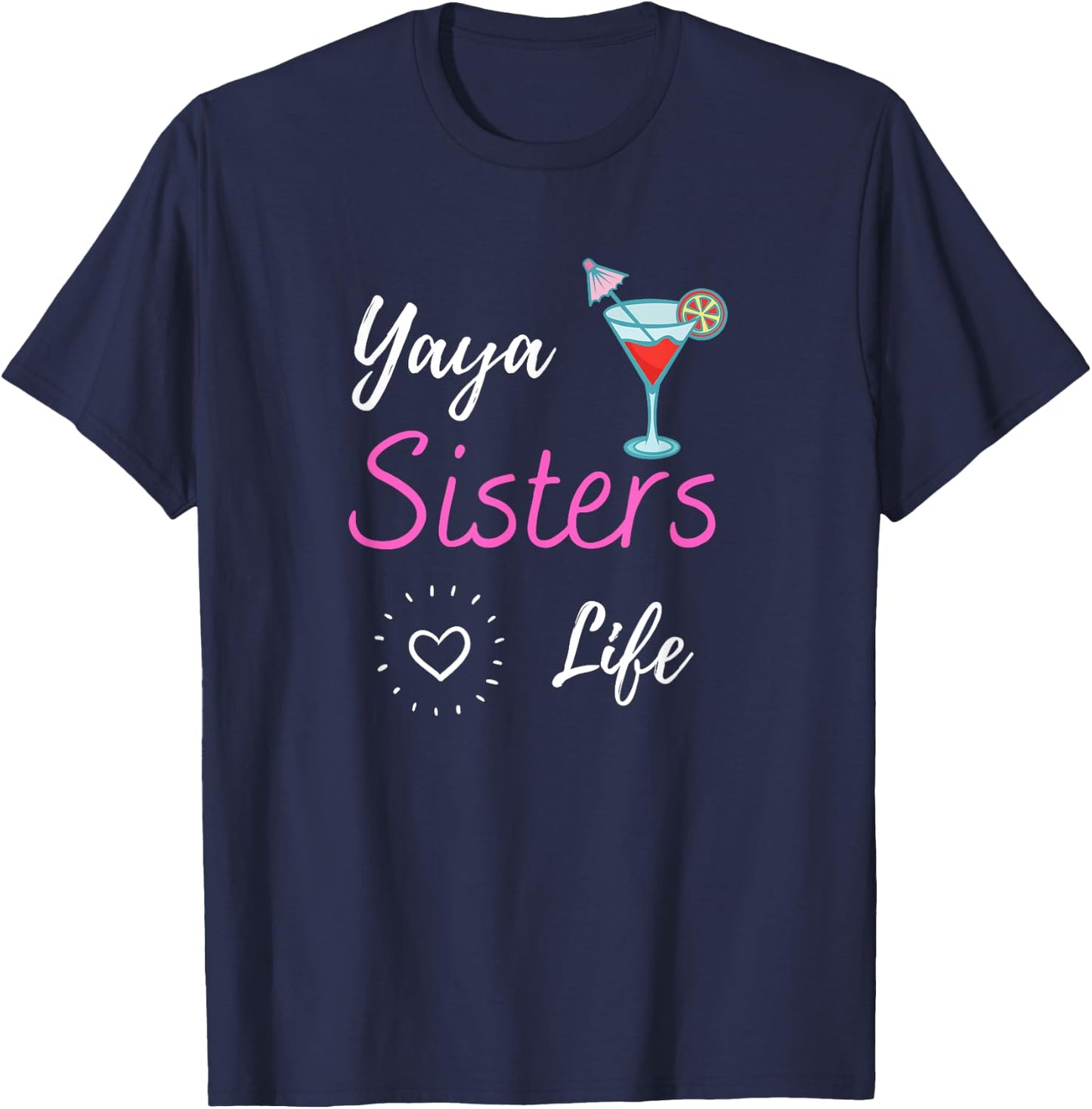 Yaya Sisters love life T-Shirt - T-Shirt | Navy