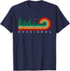 Evergreen Vintage Stripes Rossignol, Louisiana T-Shirt - T-Shirt | Navy