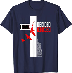 Baptized 2025 I Have Decided Baptism T-Shirt - T-Shirt | Navy
